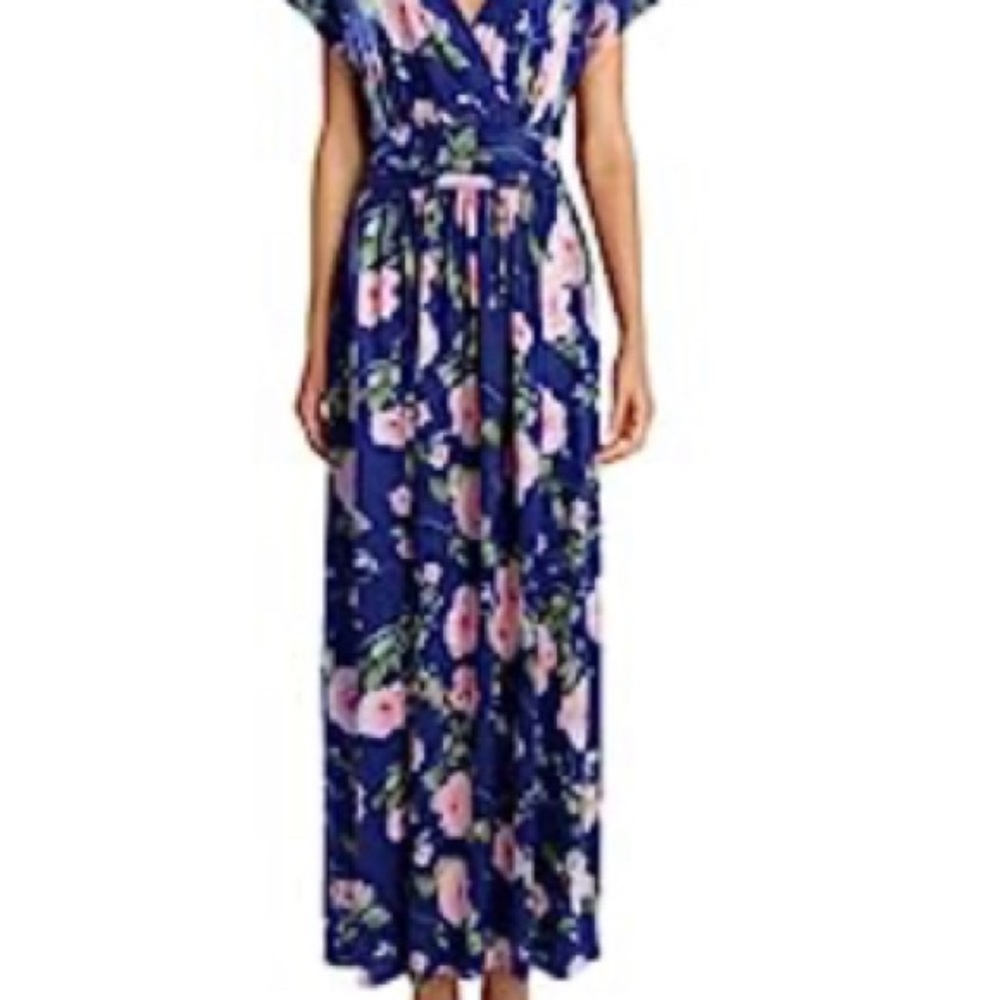 Ouges Xl Floral Print V-Neck Maxi - image 2